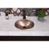 Pure Copper Hand Hammered 17 inch Oval Drop-In Bathroom Vanity Sink